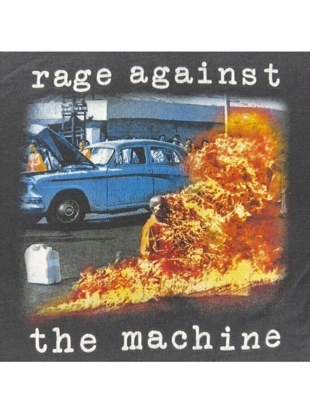 Vintage Rage Against the Machine Men's Size Large Fits Smaller Band T-shirt - Picture 10 of 13
